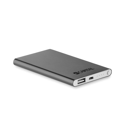 Flat power bank 4000 mAh Grey